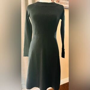 White House Black Market Black Sheath Dress with Cuffed Sleeves
